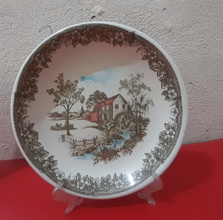 بشقاب دیوارکوب قدیمی ملامین نایاب