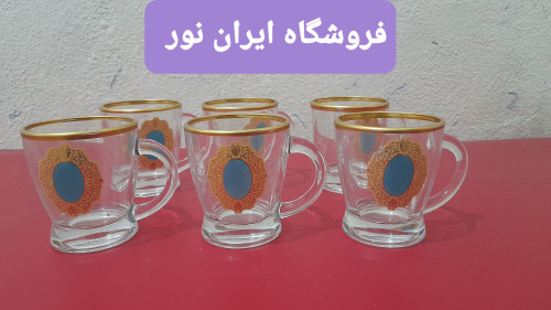یک دست فنجان شیشه ای